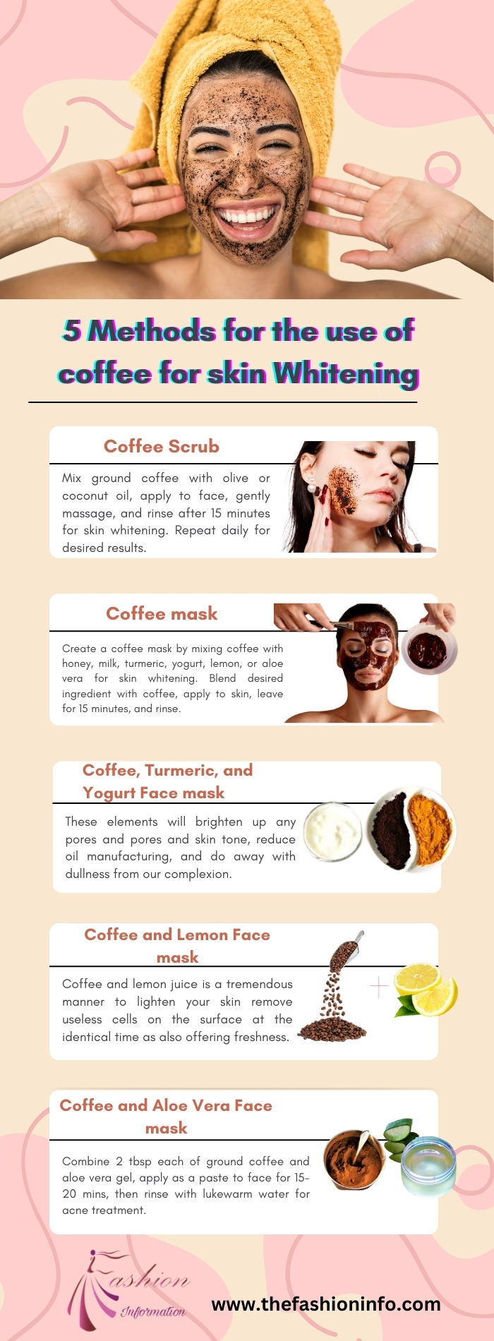 5 Methods for the use of coffee for skin Whitening