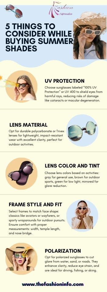 5 Things to consider while buying summer shades