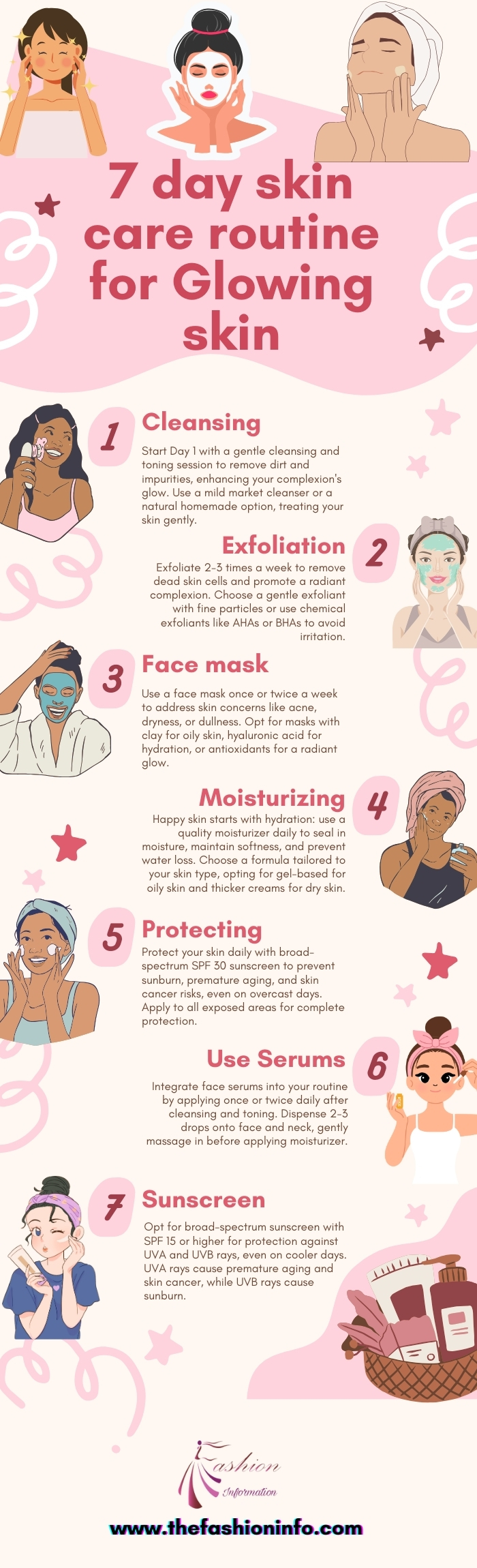 7 day kin care routine for Glowing skin
