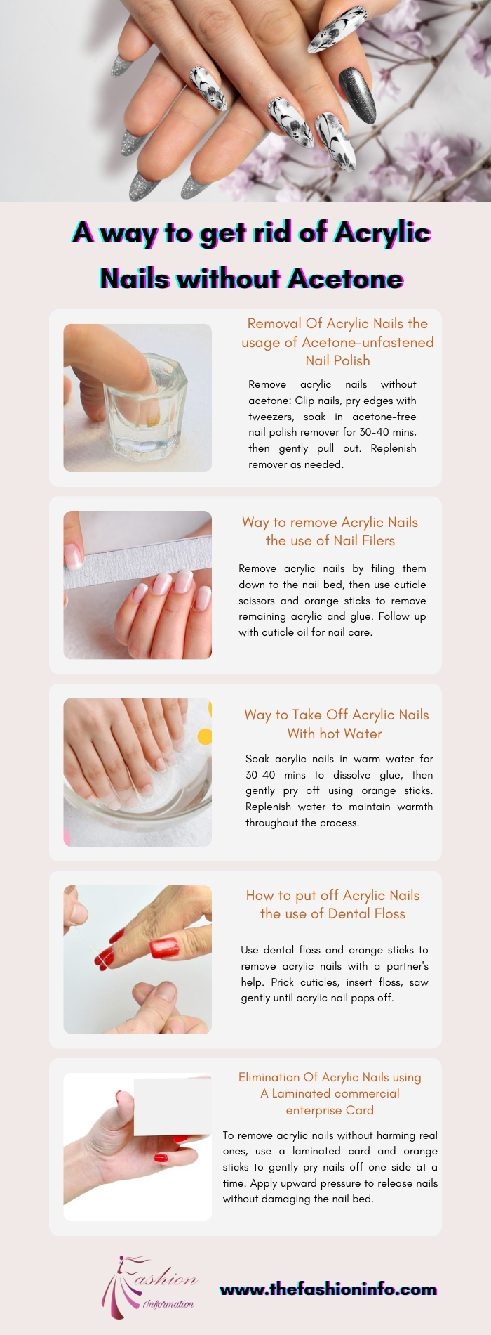 A way to get rid of Acrylic Nails without Acetone