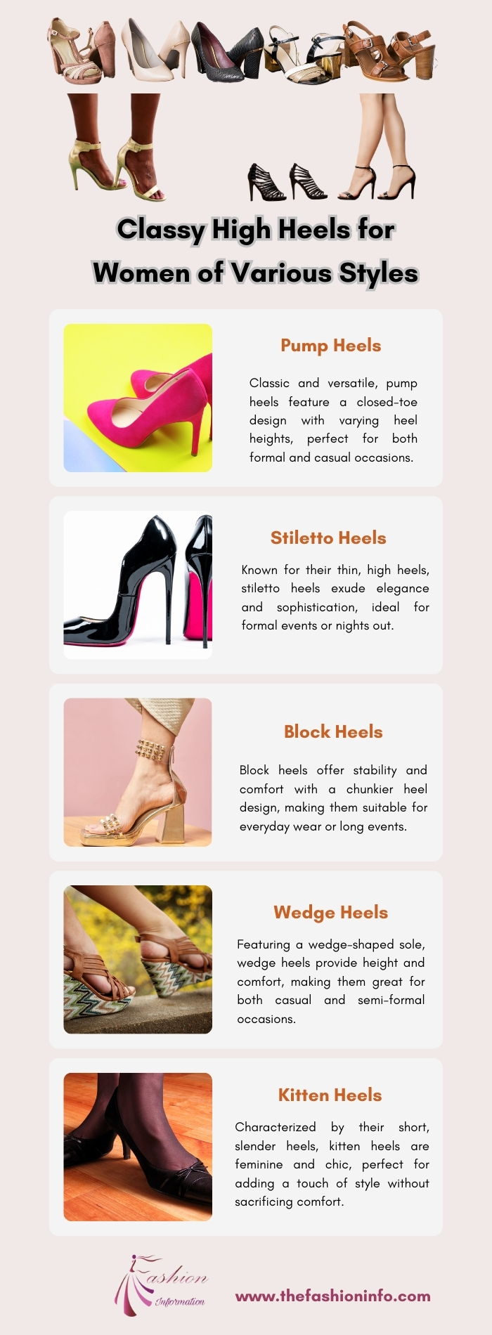 Classy High Heels for Women of Various Styles
