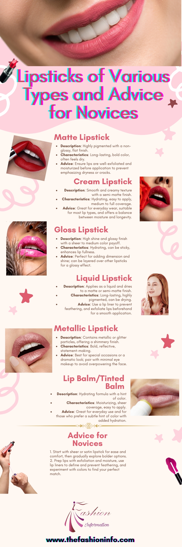 Lipsticks of Various Types and Advice for Novices