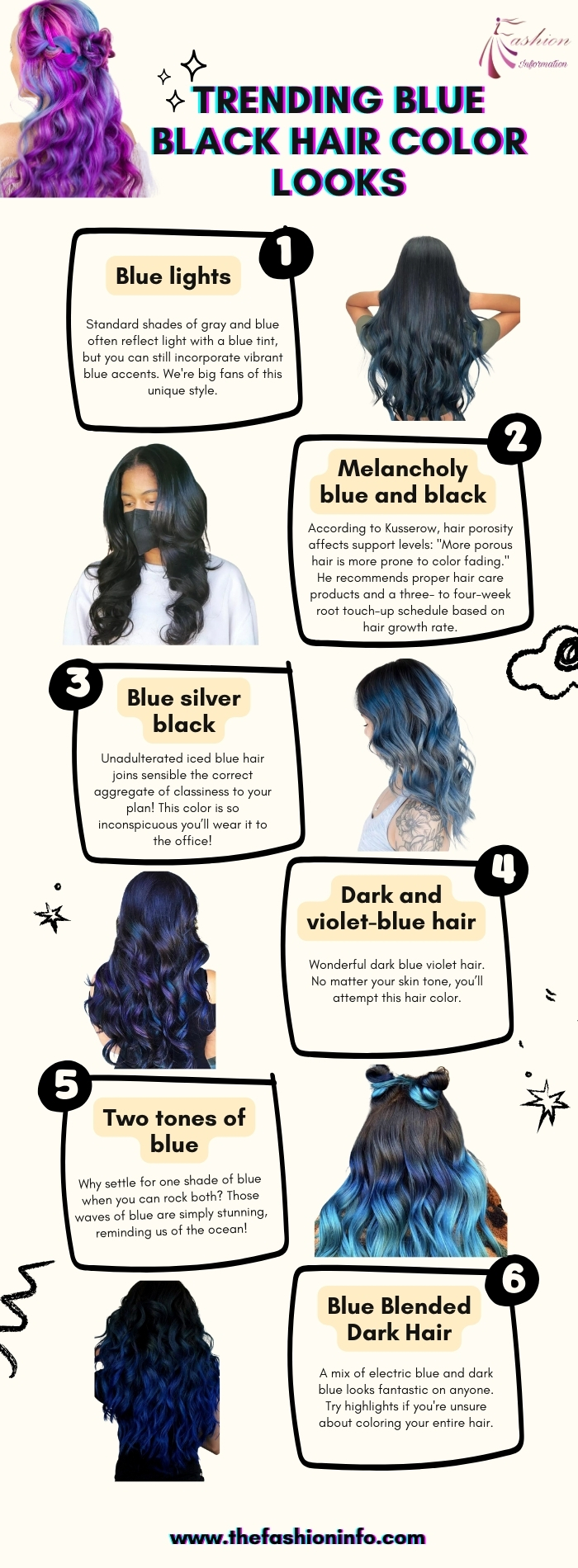 Trending Blue Black Hair Color Looks