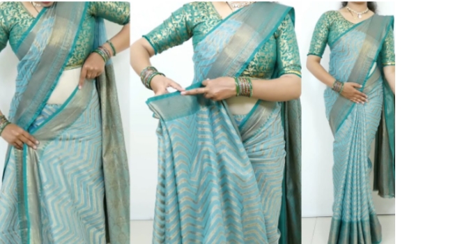 how to drape a saree